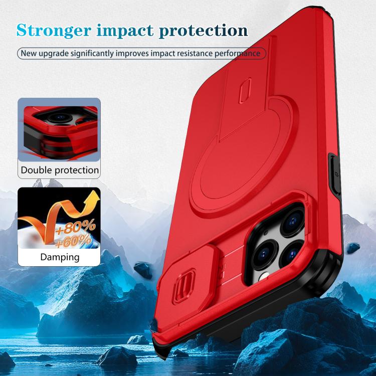 For iPhone 11 Pro Max Sliding Camshield MagSafe Holder Phone Case