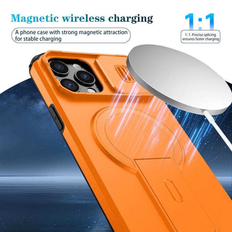 For iPhone 12 Pro Max Sliding Camshield MagSafe Holder Phone Case