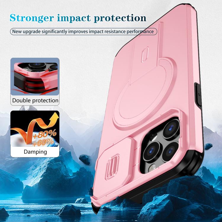 For iPhone 12 Pro Max Sliding Camshield MagSafe Holder Phone Case