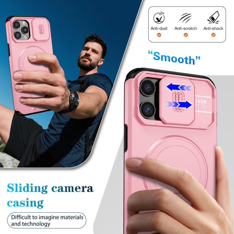 For iPhone 12 Pro Max Sliding Camshield MagSafe Holder Phone Case