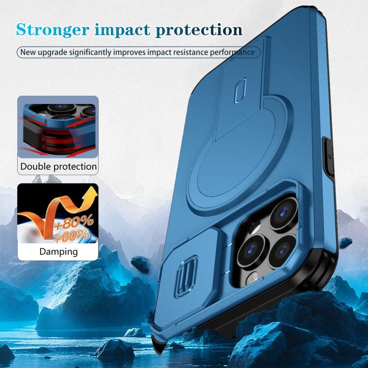 For iPhone 12 Pro Max Sliding Camshield MagSafe Holder Phone Case