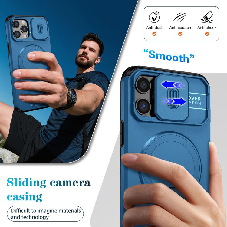 For iPhone 12 Pro Max Sliding Camshield MagSafe Holder Phone Case