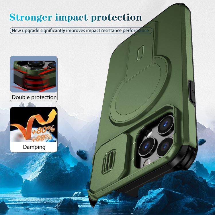 For iPhone 12 Pro Max Sliding Camshield MagSafe Holder Phone Case