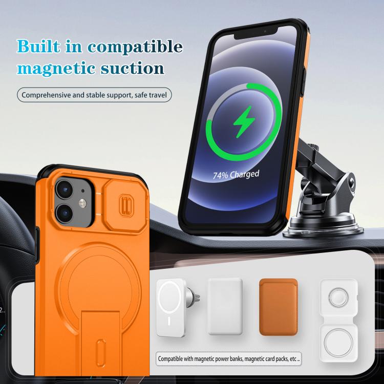 For iPhone 12 Pro / 12 Sliding Camshield MagSafe Holder Phone Case