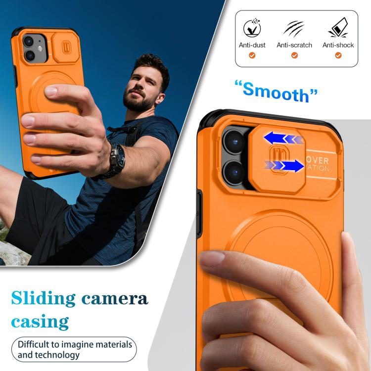 For iPhone 12 Pro / 12 Sliding Camshield MagSafe Holder Phone Case