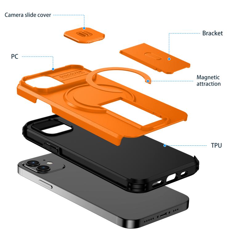 For iPhone 12 Pro / 12 Sliding Camshield MagSafe Holder Phone Case