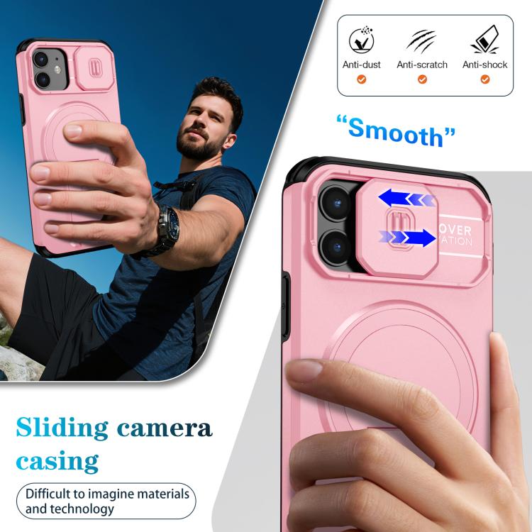 For iPhone 12 Pro / 12 Sliding Camshield MagSafe Holder Phone Case