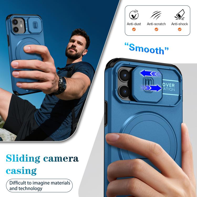 For iPhone 12 Pro / 12 Sliding Camshield MagSafe Holder Phone Case