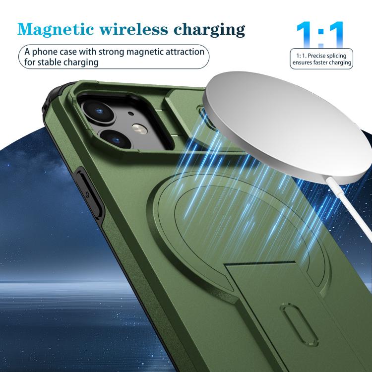 For iPhone 12 Pro / 12 Sliding Camshield MagSafe Holder Phone Case