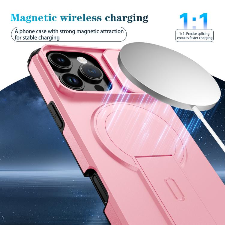 For iPhone 16 Pro Max Sliding Camshield MagSafe Holder Phone Case
