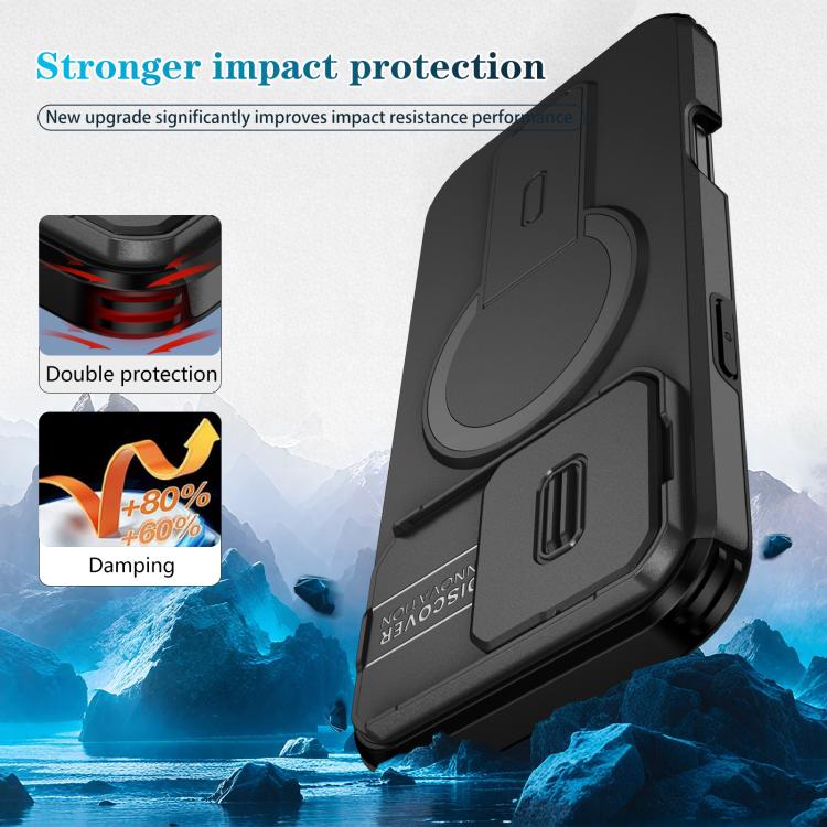 For iPhone 16 Pro Max Sliding Camshield MagSafe Holder Phone Case