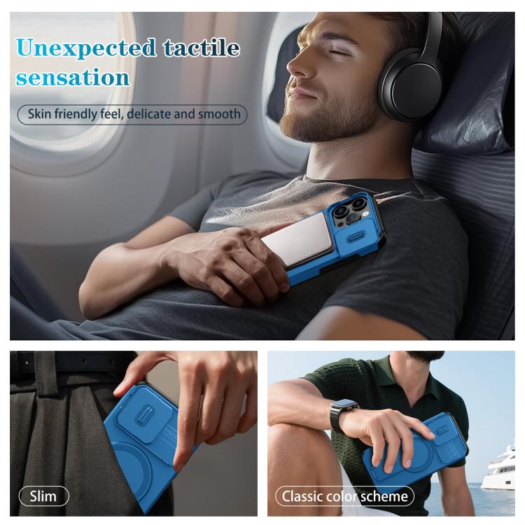 For iPhone 16 Pro Max Sliding Camshield MagSafe Holder Phone Case