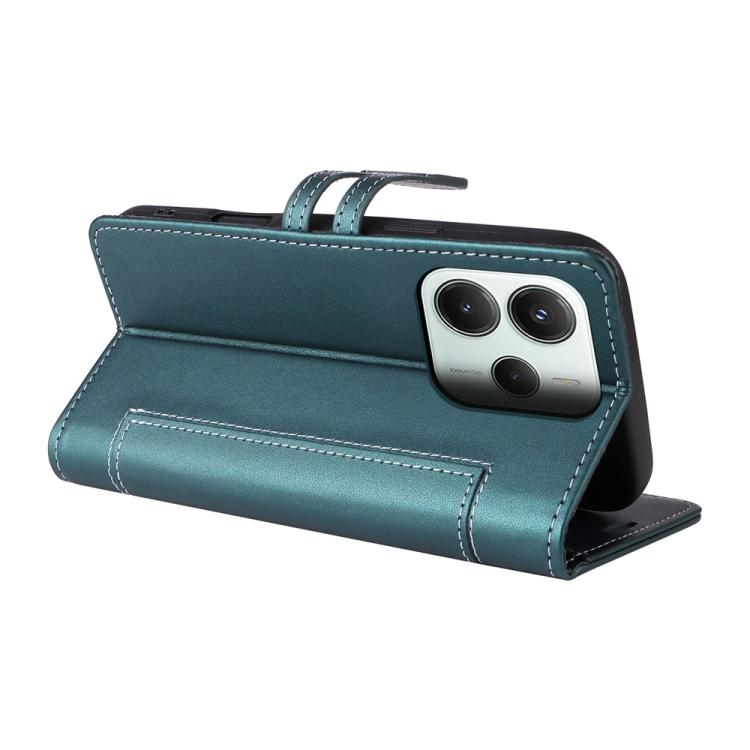 For Redmi Note 14 5G / Xiaomi Poco M7 Pro 5G Stitched Magnetic Buckle Leather Phone Case