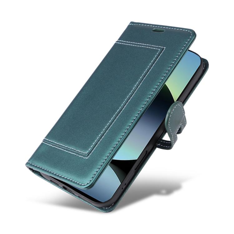 For Redmi Note 14 5G / Xiaomi Poco M7 Pro 5G Stitched Magnetic Buckle Leather Phone Case