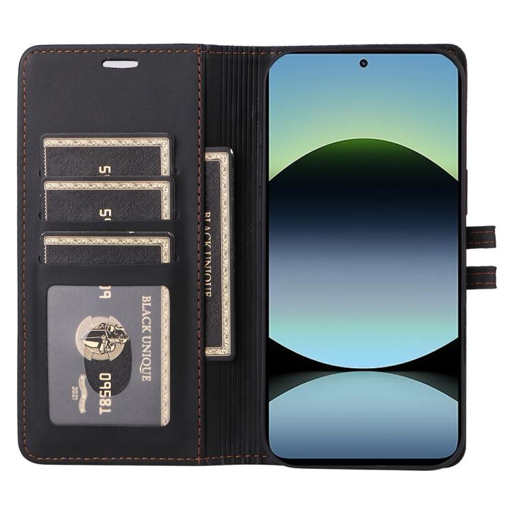 For Redmi Note 14 5G / Xiaomi Poco M7 Pro 5G Stitched Magnetic Buckle Leather Phone Case