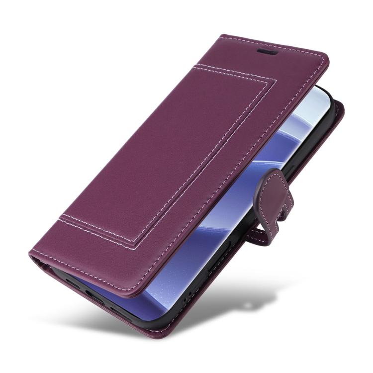 For Redmi Note 14 Pro 4G / 5G / Note 14 Pro+ 5G Stitched Magnetic Buckle Leather Phone Case