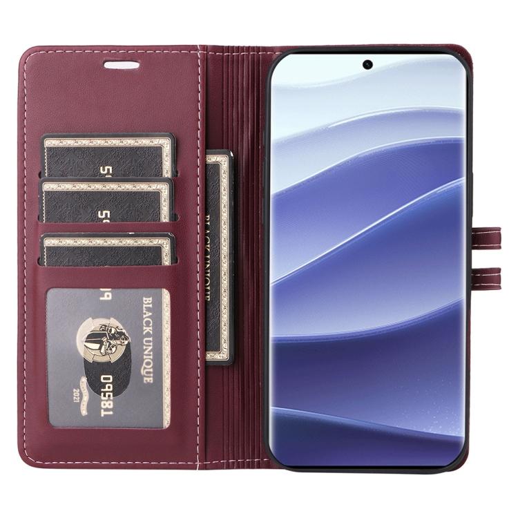 For Redmi Note 14 Pro 4G / 5G / Note 14 Pro+ 5G Stitched Magnetic Buckle Leather Phone Case