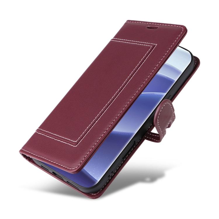 For Redmi Note 14 Pro 4G / 5G / Note 14 Pro+ 5G Stitched Magnetic Buckle Leather Phone Case
