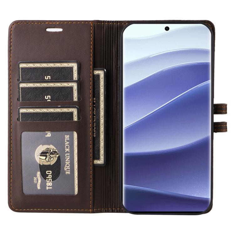 For Redmi Note 14 Pro 4G / 5G / Note 14 Pro+ 5G Stitched Magnetic Buckle Leather Phone Case