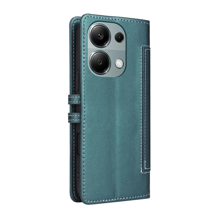 For Redmi Note 14S 4G / Note 13 Pro 4G Stitched Magnetic Buckle Leather Phone Case