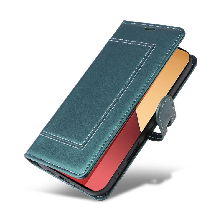 For Redmi Note 14S 4G / Note 13 Pro 4G Stitched Magnetic Buckle Leather Phone Case