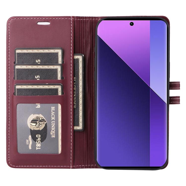 For Redmi Note 13 Pro+ Stitched Magnetic Buckle Leather Phone Case