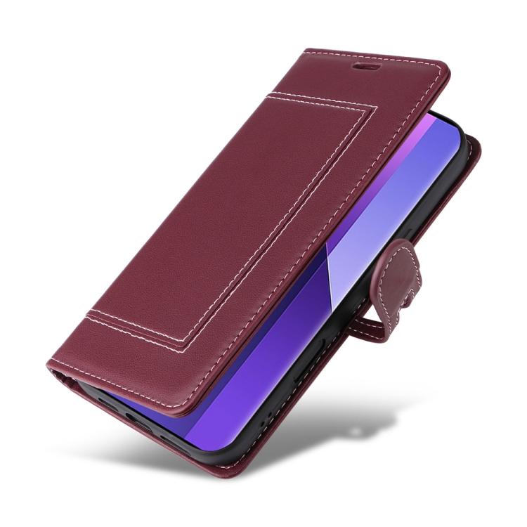 For Redmi Note 13 Pro+ Stitched Magnetic Buckle Leather Phone Case