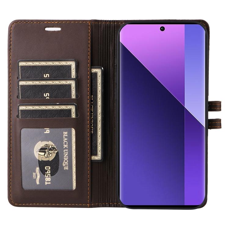 For Redmi Note 13 Pro+ Stitched Magnetic Buckle Leather Phone Case