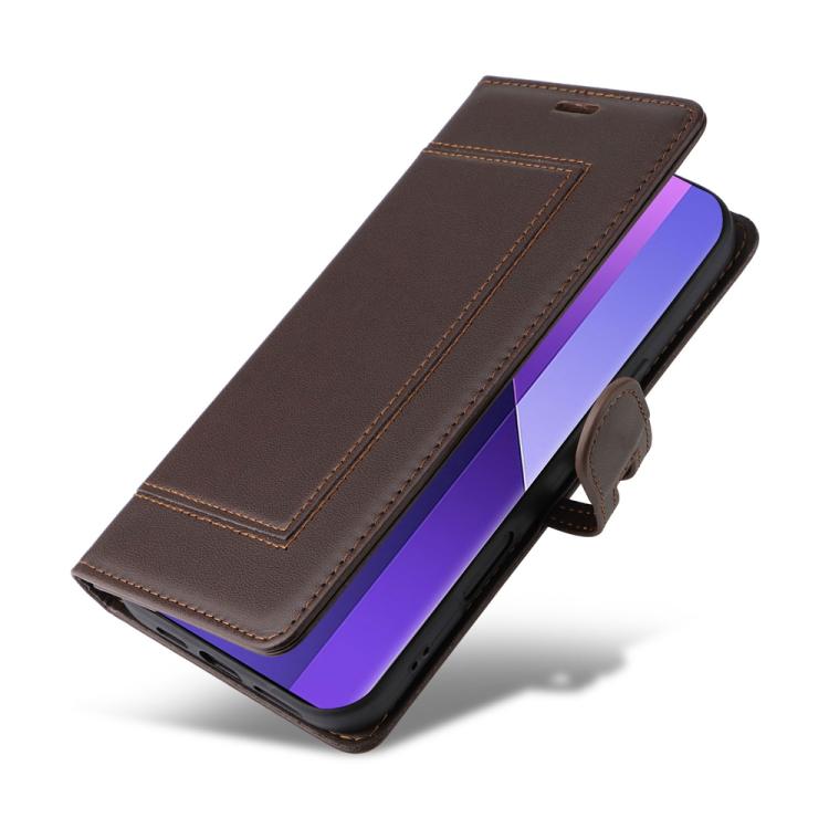 For Redmi Note 13 Pro+ Stitched Magnetic Buckle Leather Phone Case