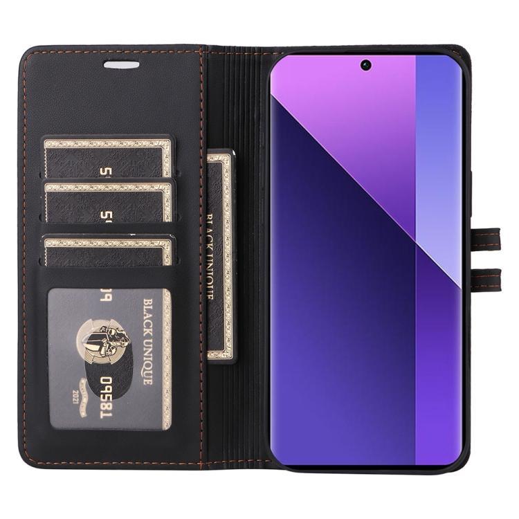 For Redmi Note 13 Pro+ Stitched Magnetic Buckle Leather Phone Case