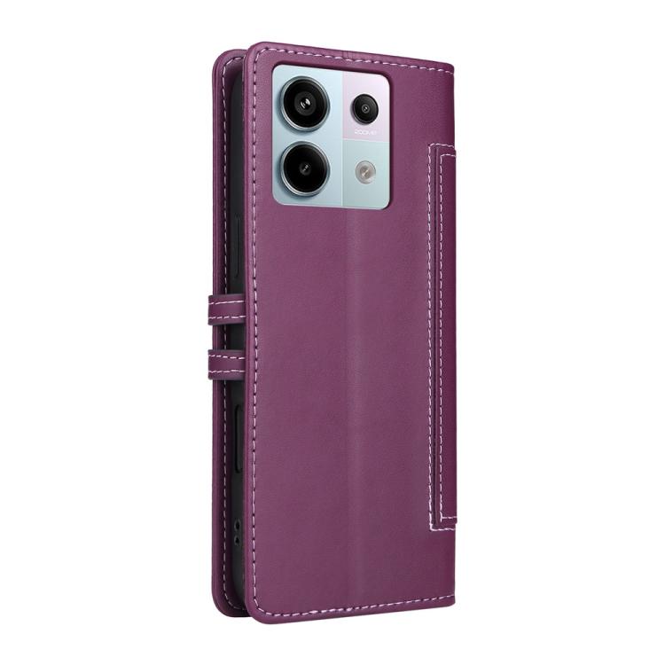 For Redmi Note 13 Pro 5G / Xiaomi Poco X6 Stitched Magnetic Buckle Leather Phone Case