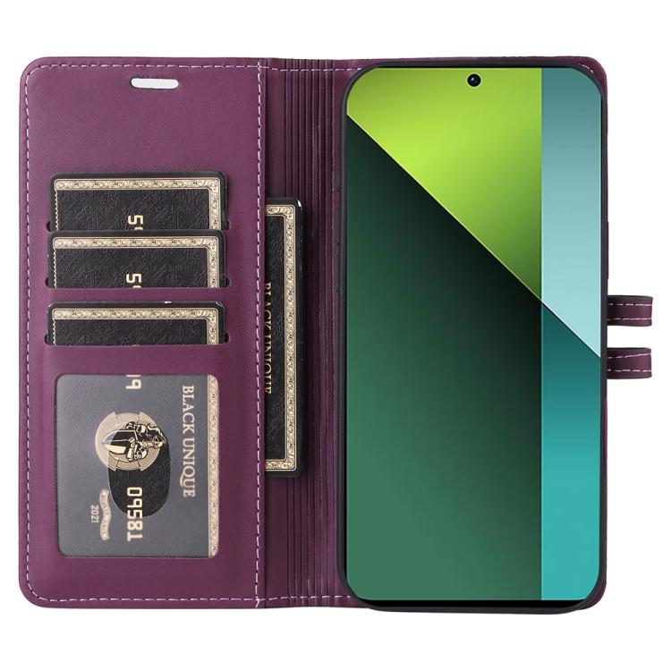For Redmi Note 13 Pro 5G / Xiaomi Poco X6 Stitched Magnetic Buckle Leather Phone Case