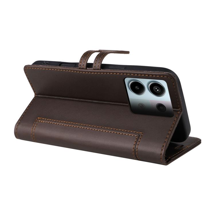 For Redmi Note 13 Pro 5G / Xiaomi Poco X6 Stitched Magnetic Buckle Leather Phone Case
