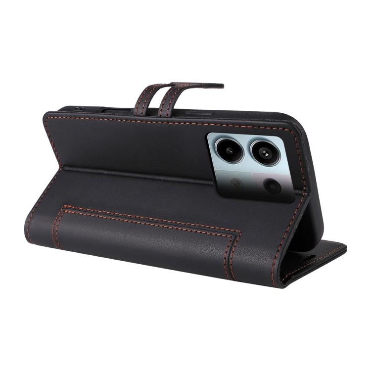 For Redmi Note 13 Pro 5G / Xiaomi Poco X6 Stitched Magnetic Buckle Leather Phone Case