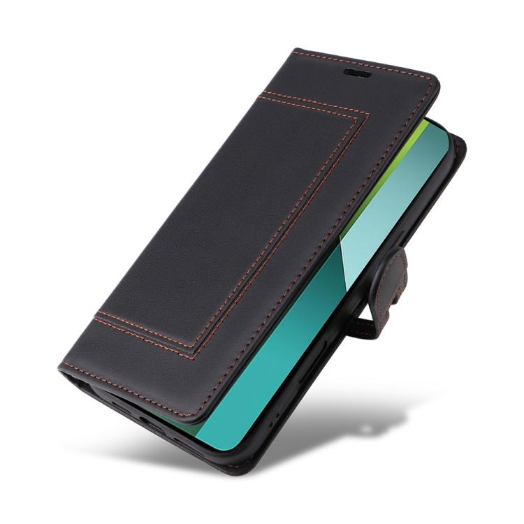 For Redmi Note 13 Pro 5G / Xiaomi Poco X6 Stitched Magnetic Buckle Leather Phone Case