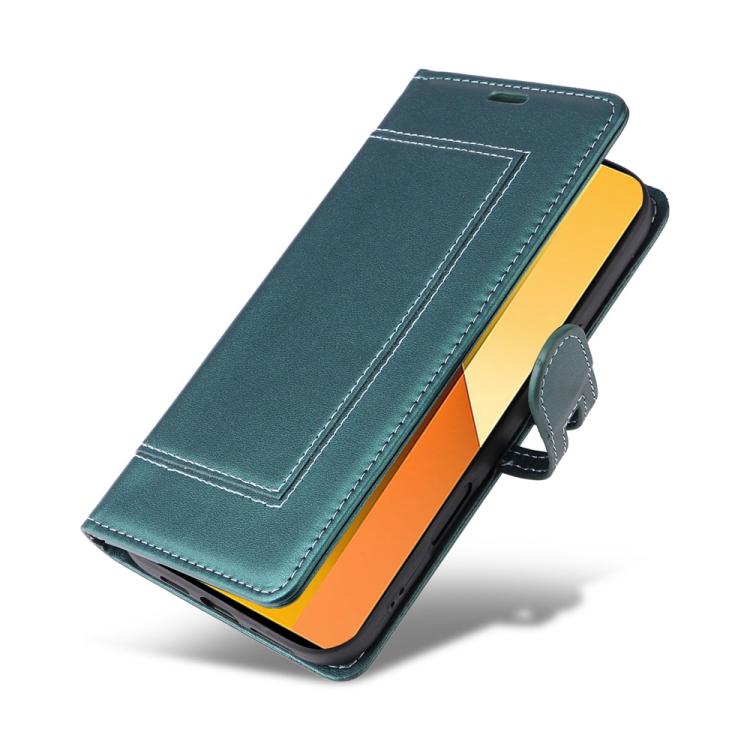 For Redmi Note 13 5G Stitched Magnetic Buckle Leather Phone Case