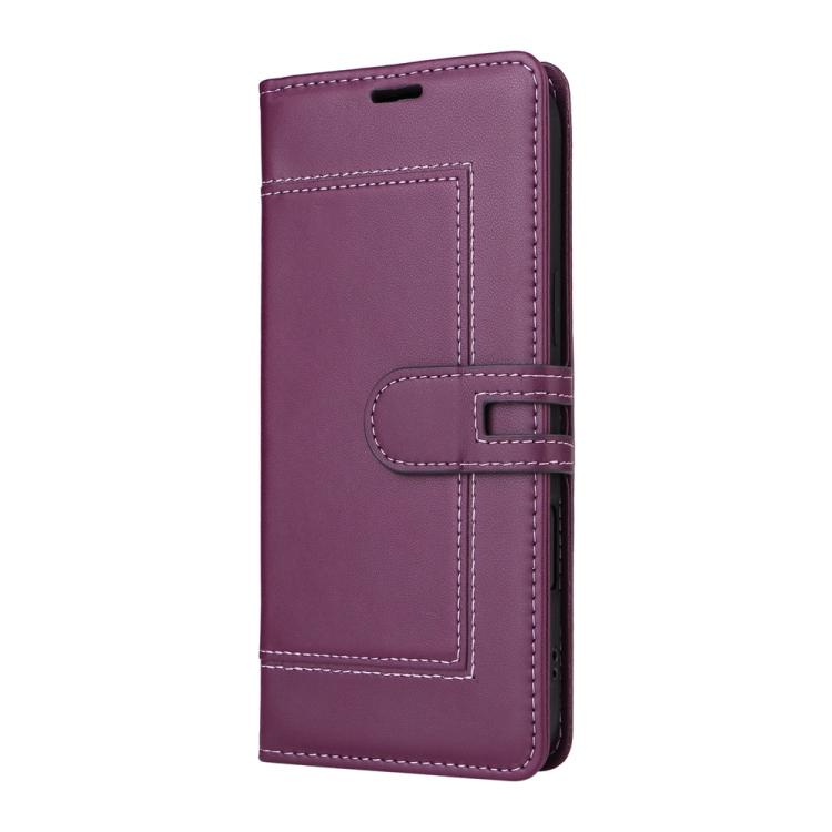For Redmi Note 13 5G Stitched Magnetic Buckle Leather Phone Case