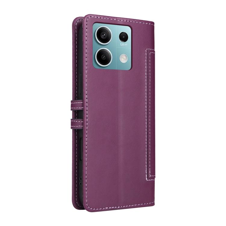 For Redmi Note 13 5G Stitched Magnetic Buckle Leather Phone Case