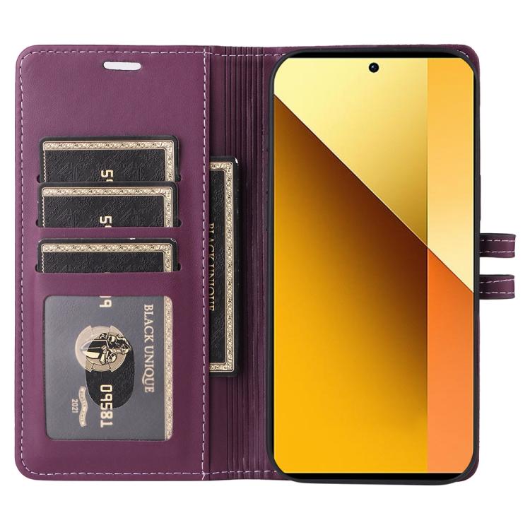 For Redmi Note 13 5G Stitched Magnetic Buckle Leather Phone Case