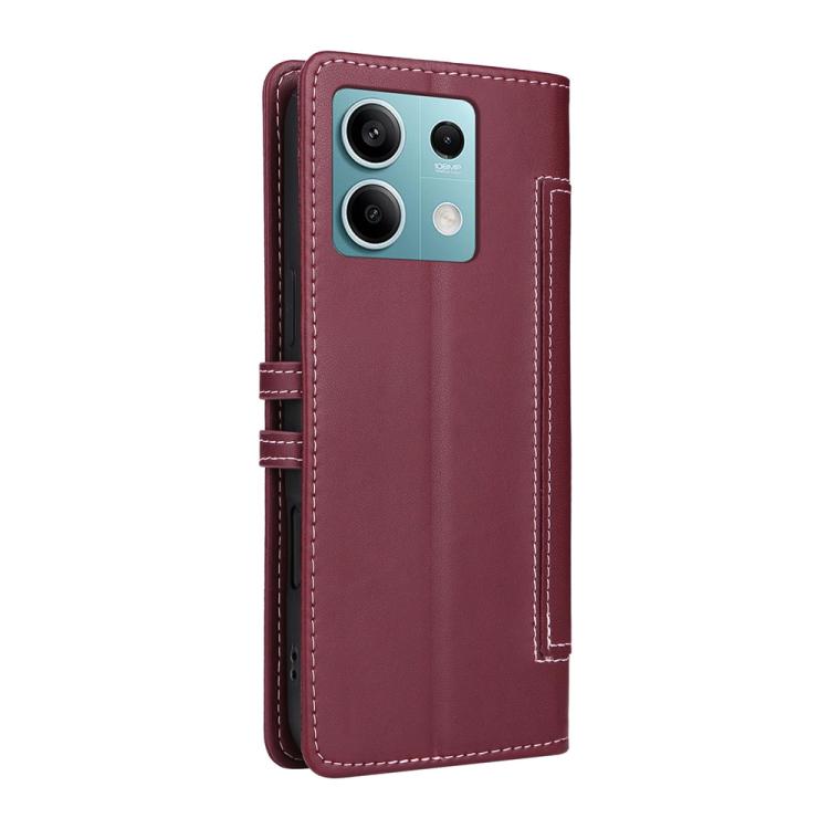 For Redmi Note 13 5G Stitched Magnetic Buckle Leather Phone Case