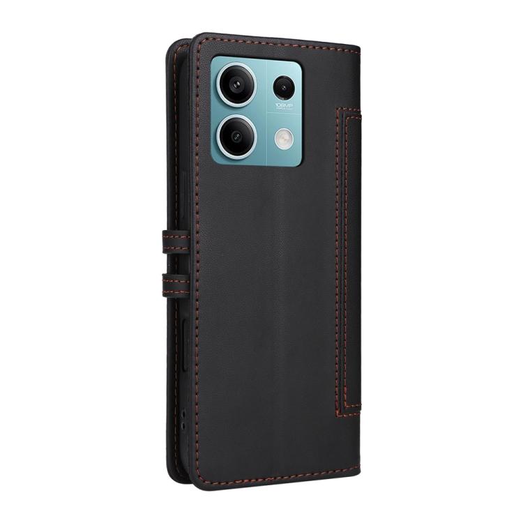 For Redmi Note 13 5G Stitched Magnetic Buckle Leather Phone Case