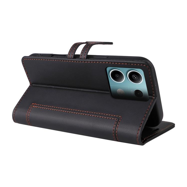 For Redmi Note 13 5G Stitched Magnetic Buckle Leather Phone Case