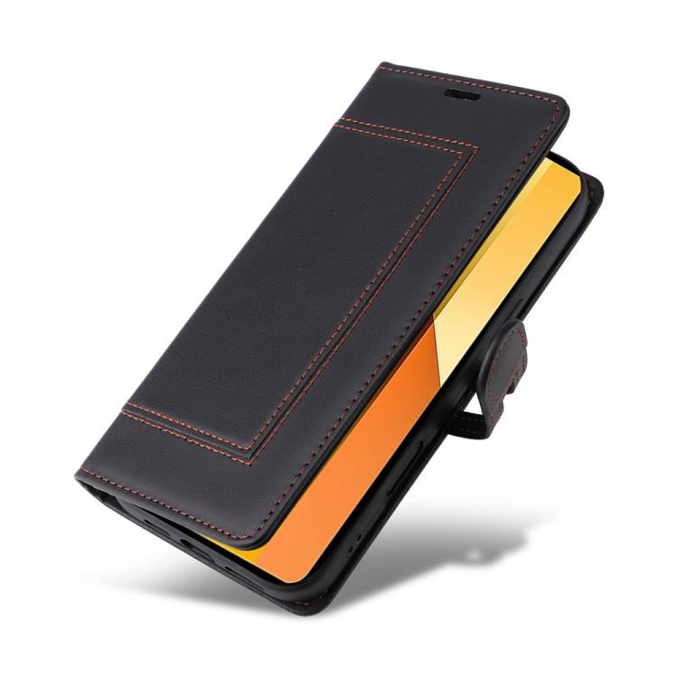 For Redmi Note 13 5G Stitched Magnetic Buckle Leather Phone Case