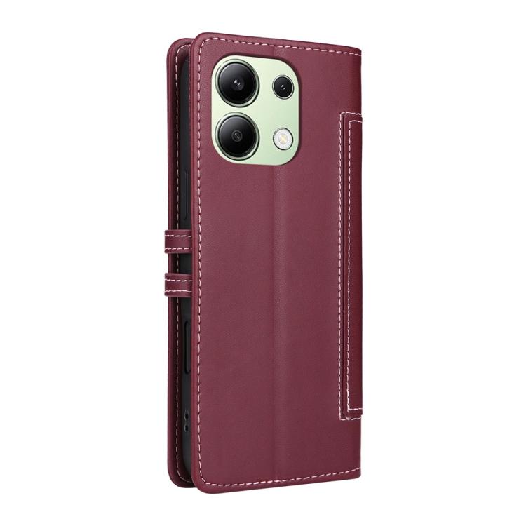 For Redmi Note 13 4G Stitched Magnetic Buckle Leather Phone Case