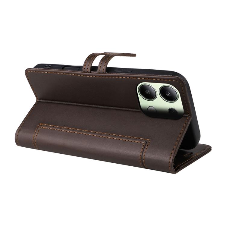 For Redmi Note 13 4G Stitched Magnetic Buckle Leather Phone Case