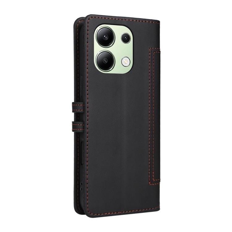 For Redmi Note 13 4G Stitched Magnetic Buckle Leather Phone Case