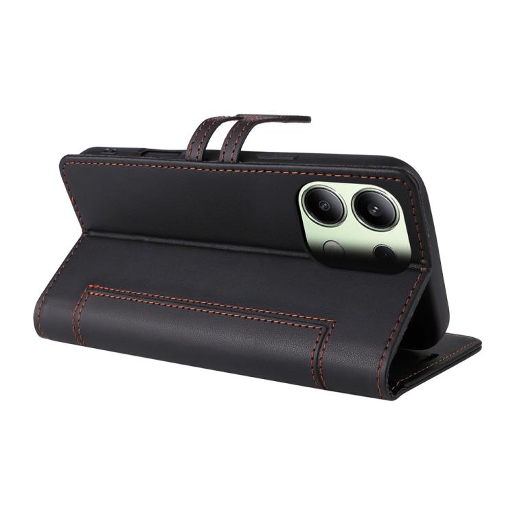 For Redmi Note 13 4G Stitched Magnetic Buckle Leather Phone Case
