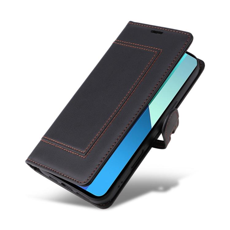 For Redmi Note 13 4G Stitched Magnetic Buckle Leather Phone Case