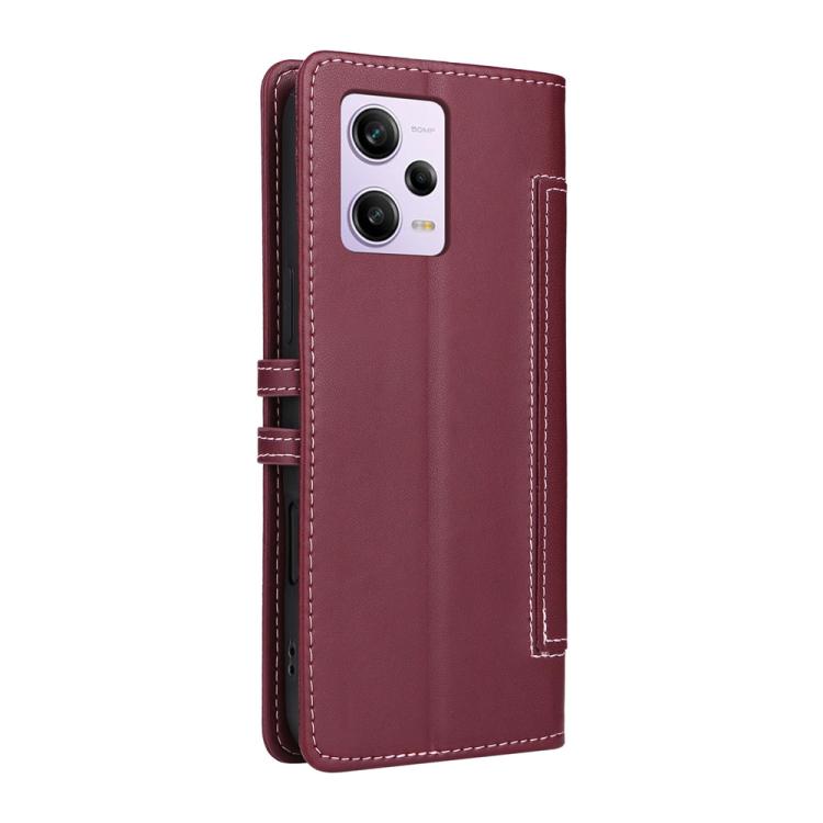 For Redmi Note 12 Pro+ Global / Note 12 Explorer Stitched Magnetic Buckle Leather Phone Case