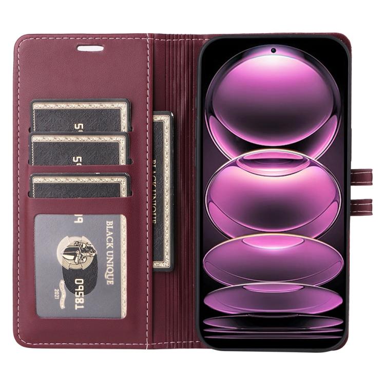 For Redmi Note 12 Pro 5G Global / Poco X5 Pro Stitched Magnetic Buckle Leather Phone Case
